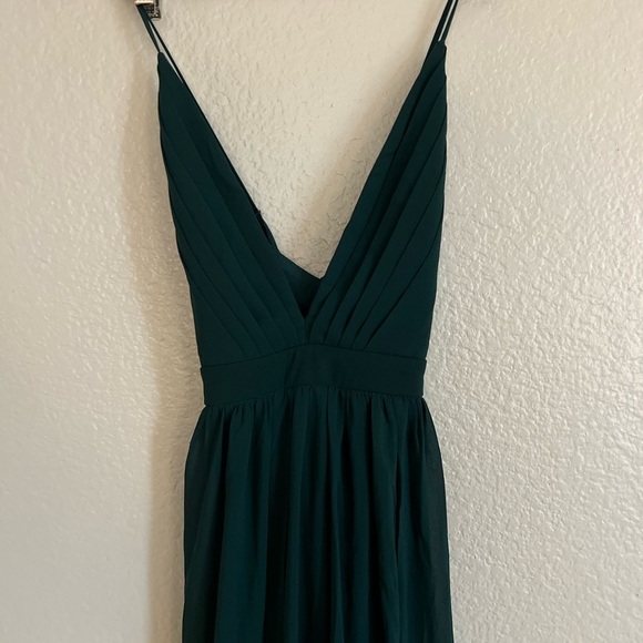 Lulus Ballroom Bliss Emerald Green Pleated Maxi Dress - Picture 4 of 7